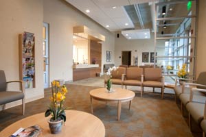 Reception and waiting area at Gastroenterology Specialists of DeKalb in Decatur, GA